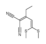 2-[1,1-bis(methylsulfanyl)pent-1-en-3-ylidene]propanedinitrile Structure