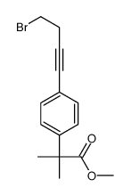 4-(4-Bromo-1-butyn-1-yl)-α,α-dimethyl-benzeneacetic Acid Methyl Ester结构式