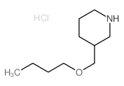 3-(Butoxymethyl)piperidine hydrochloride Structure