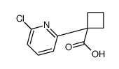 1-(6-chloropyridin-2-yl)cyclobutane-1-carboxylic acid结构式