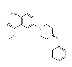 methyl 5-(4-benzyl-1-piperazinyl)-2-(N-methylamino)benzoate Structure