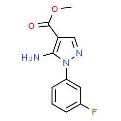 Methyl 5-amino-1-(3-fluorophenyl)-1H-pyrazole-4-carboxylate结构式