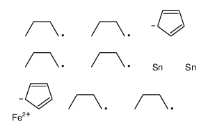 cyclopenta-1,3-diene,iron(2+),tributyltin Structure