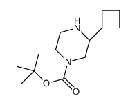 tert-butyl (3R)-3-cyclobutylpiperazine-1-carboxylate Structure