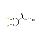 3-氯-1-(3-氯-4-碘苯基)-1-丙酮结构式