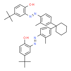 2,2'-[cyclohexylidenebis[(2-methyl-4,1-phenylene)azo]]bis[4-tert-butylphenol]结构式