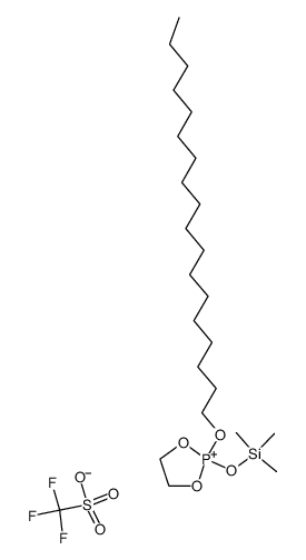 2-(octadecyloxy)-2-((trimethylsilyl)oxy)-1,3,2-dioxaphospholan-2-ium trifluoromethanesulfonate Structure