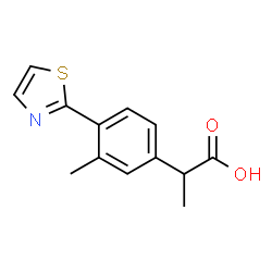 α,3-Dimethyl-4-(2-thiazolyl)benzeneacetic acid Structure