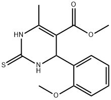 methyl 4-(2-methoxyphenyl)-6-methyl-2-thioxo-1,2,3,4-tetrahydropyrimidine-5-carboxylate Structure