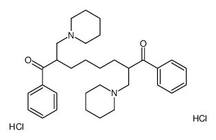 1,8-diphenyl-2,7-bis(piperidin-1-ylmethyl)octane-1,8-dione,dihydrochloride Structure