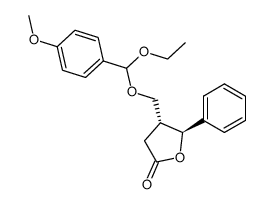 (4R,5S)-4-[Ethoxy-(4-methoxy-phenyl)-methoxymethyl]-5-phenyl-dihydro-furan-2-one Structure