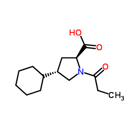 1-(1-Oxopropyl)-(4S)-4-cyclohexyl-L-proline Structure