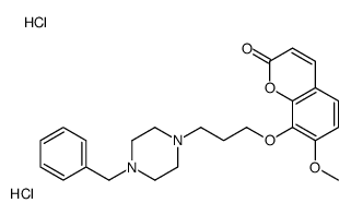 8-[3-(4-benzylpiperazin-1-yl)propoxy]-7-methoxychromen-2-one,dihydrochloride Structure