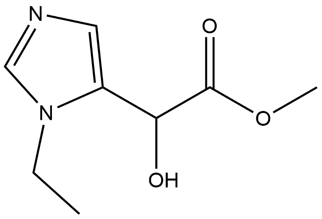 1H-Imidazole-5-acetic acid, 1-ethyl-α-hydroxy-, methyl ester结构式