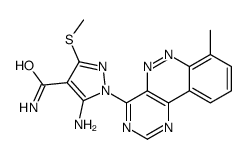 5-amino-1-(7-methylpyrimido[5,4-c]cinnolin-4-yl)-3-methylsulfanylpyrazole-4-carboxamide Structure