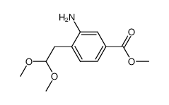 2-amino-4-carbomethoxy-phenylacetaldehyde dimethylacetal Structure