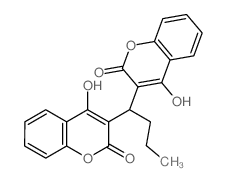 2-hydroxy-3-[1-(2-hydroxy-4-oxo-chromen-3-yl)butyl]chromen-4-one structure