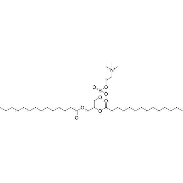 1,2-DIMYRISTOYL-RAC-GLYCERO-3-PHOSPHOCHOLINE structure