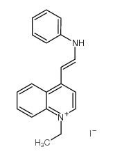 N-[2-(1-ethylquinolin-1-ium-4-yl)ethenyl]aniline,iodide结构式