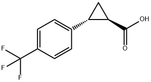 Cyclopropanecarboxylic acid, 2-[4-(trifluoromethyl)phenyl]-, (1R,2R)-结构式