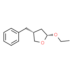 Furan, 2-ethoxytetrahydro-4-(phenylmethyl)-, (2R,4R)-rel- (9CI) Structure