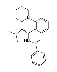 N-((R)-3-methyl-1-(2-(1-piperidinyl)phenyl)butyl)-N-((R')-1-phenethyl)-amine结构式