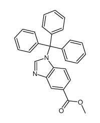 1-Trityl-1H-Benzimidazole-5-carboxylic acid methyl ester结构式