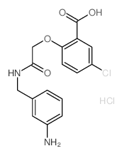 Benzoic acid,2-[2-[[(3-aminophenyl)methyl]amino]-2-oxoethoxy]-5-chloro-, hydrochloride (1:1) Structure