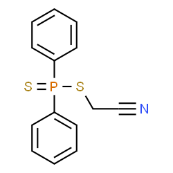 Diphenylphosphinodithioic acid cyanomethyl ester结构式