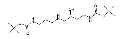 (3S)-N,N-1,7-bis-tert-butoxycarbonyl-3-hydroxyspermidine结构式