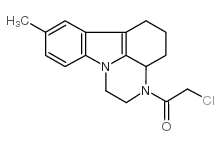 2-氯-1-(8-甲基-1,2,3a,4,5,6-六氢吡嗪[3,2,1-jk]咔唑-3-基)-乙酮图片