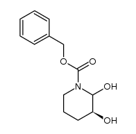 (3S)-2,3-dihydroxypiperidine-1-carboxylic acid benzyl ester结构式