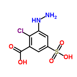 2-Chloro-3-hydrazino-5-sulfobenzoic acid structure