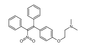 N,N-dimethyl-2-[4-[(Z)-2-nitro-1,2-diphenylethenyl]phenoxy]ethanamine结构式