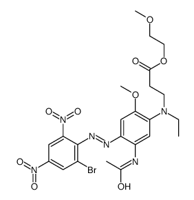 2-methoxyethyl N-[5-(acetylamino)-4-[(2-bromo-4,6-dinitrophenyl)azo]-2-methoxyphenyl]-N-ethyl-β-alaninate Structure