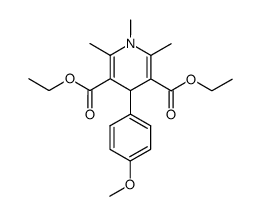 4-(4-methoxy-phenyl)-1,2,6-trimethyl-1,4-dihydro-pyridine-3,5-dicarboxylic acid diethyl ester结构式