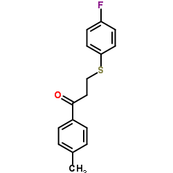 3-[(4-Fluorophenyl)sulfanyl]-1-(4-methylphenyl)-1-propanone结构式