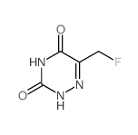 as-Triazine-3,5(2H,4H)-dione, 6-(fluoromethyl)-结构式