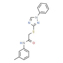 N-(3-Methylphenyl)-2-[(1-phenyl-1H-1,2,4-triazol-3-yl)sulfanyl]acetamide结构式