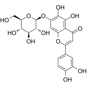 6-Hydroxyluteolin 7-glucoside结构式