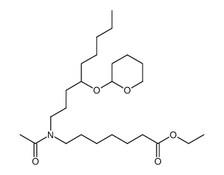 ethyl 7-{N-[4-(2-tetrahydropyranyloxy)nonyl]acetamido}heptanoate结构式