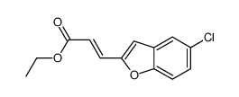 ethyl 3-(5-chloro-1-benzofuran-2-yl)prop-2-enoate结构式