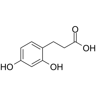 3-(2,4-Dihydroxyphenyl)propionic acid Structure