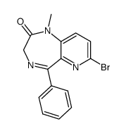 7-bromo-1-methyl-5-phenyl-1,3-dihydro-pyrido[3,2-e][1,4]diazepin-2-one结构式