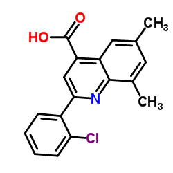 2-(2-Chlorophenyl)-6,8-dimethyl-4-quinolinecarboxylic acid Structure