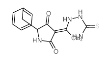 [1-(5-benzyl-2,4-dioxo-pyrrolidin-3-ylidene)ethylamino]thiourea structure