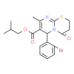 isobutyl 6-(2-bromophenyl)-8-methyl-4-oxo-3,4-dihydro-2H,6H-pyrimido[2,1-b][1,3]thiazine-7-carboxylate picture