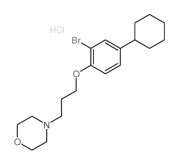 Morpholine,4-[3-(2-bromo-4-cyclohexylphenoxy)propyl]-, hydrochloride (1:1) Structure