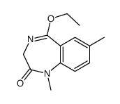 1,7-Dimethyl-5-ethoxy-3H-1,4-benzodiazepin-2(1H)-one结构式