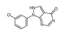 1-(3-chlorophenyl)-2H-pyrazolo[3,4-d]pyrimidin-4-one structure